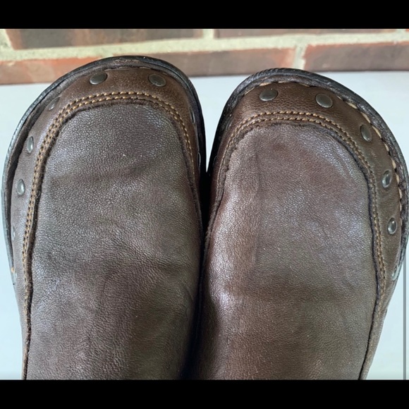 Born leather slip in wedge mules - Picture 3 of 8